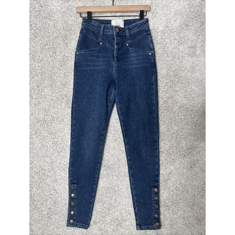 One Teaspoon Jeans Size 25 Dark Wash Preachers High Waist Stretch Skinny Organic